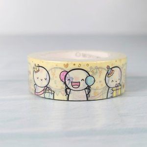 Birthday Bash Emotis 15mm Washi Tape | TheCoffeeMonsterzCo TCMC